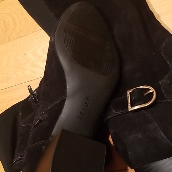 Anne Klein Honesty suede black knee boot size 9 - Picture 7 of 7
